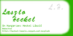 laszlo heckel business card