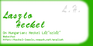 laszlo heckel business card